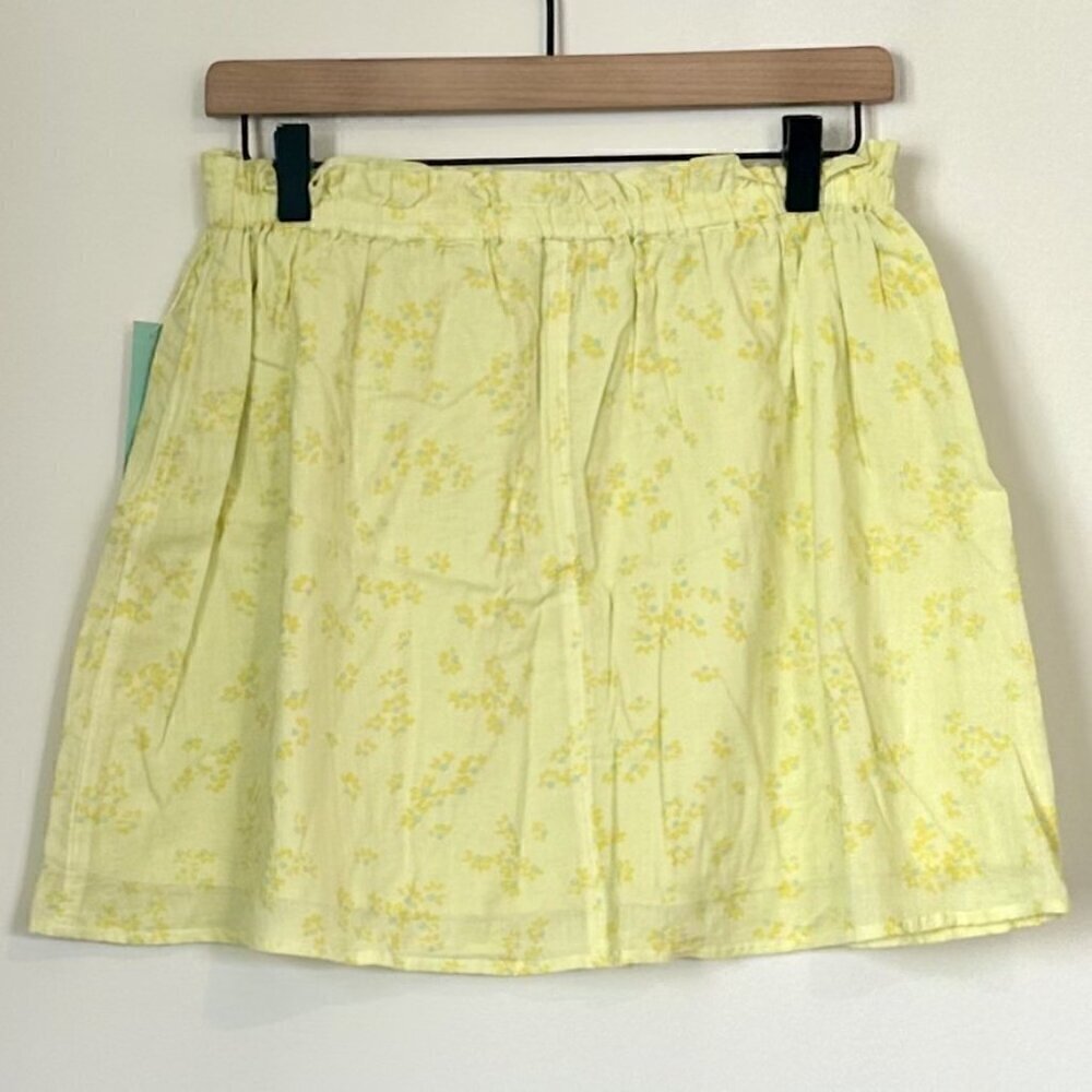 NWT Abound Gauzy Green-Yellow Moxie Floral Drawstring Skirt - S - Picture 6 of 6